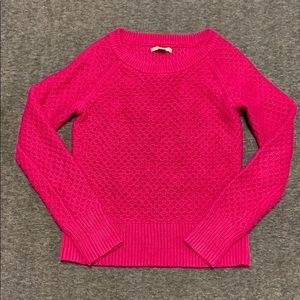 Hot pink knit sweater